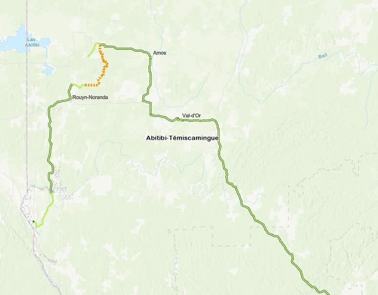 Abitibi-Témiscamingue à vélo